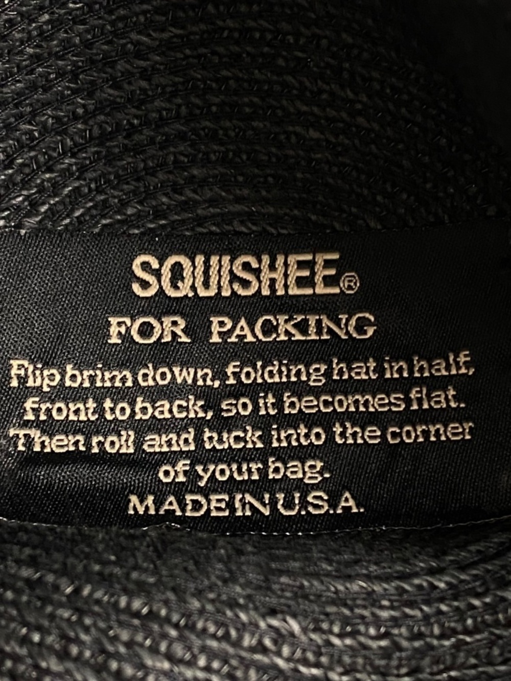 Eric Javits Squishee Packable Wide Brim Sun Hut Charcoal UPF 50+ - Picture 5 of 7
